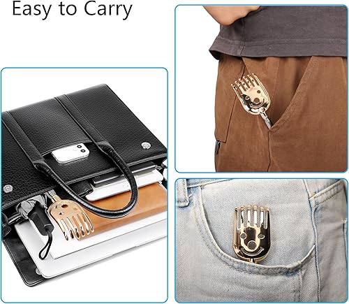 Miniatura 7 de SinLoon Paquete de 5 rascadores telescópicos de espalda, rascadores de espalda manuales de regalo, rascador de espalda extensible portátil de metal,