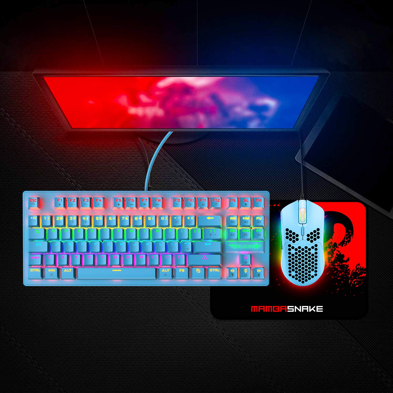 Buy Mechanical Gaming Keyboard and Mouse Combo with Full 88