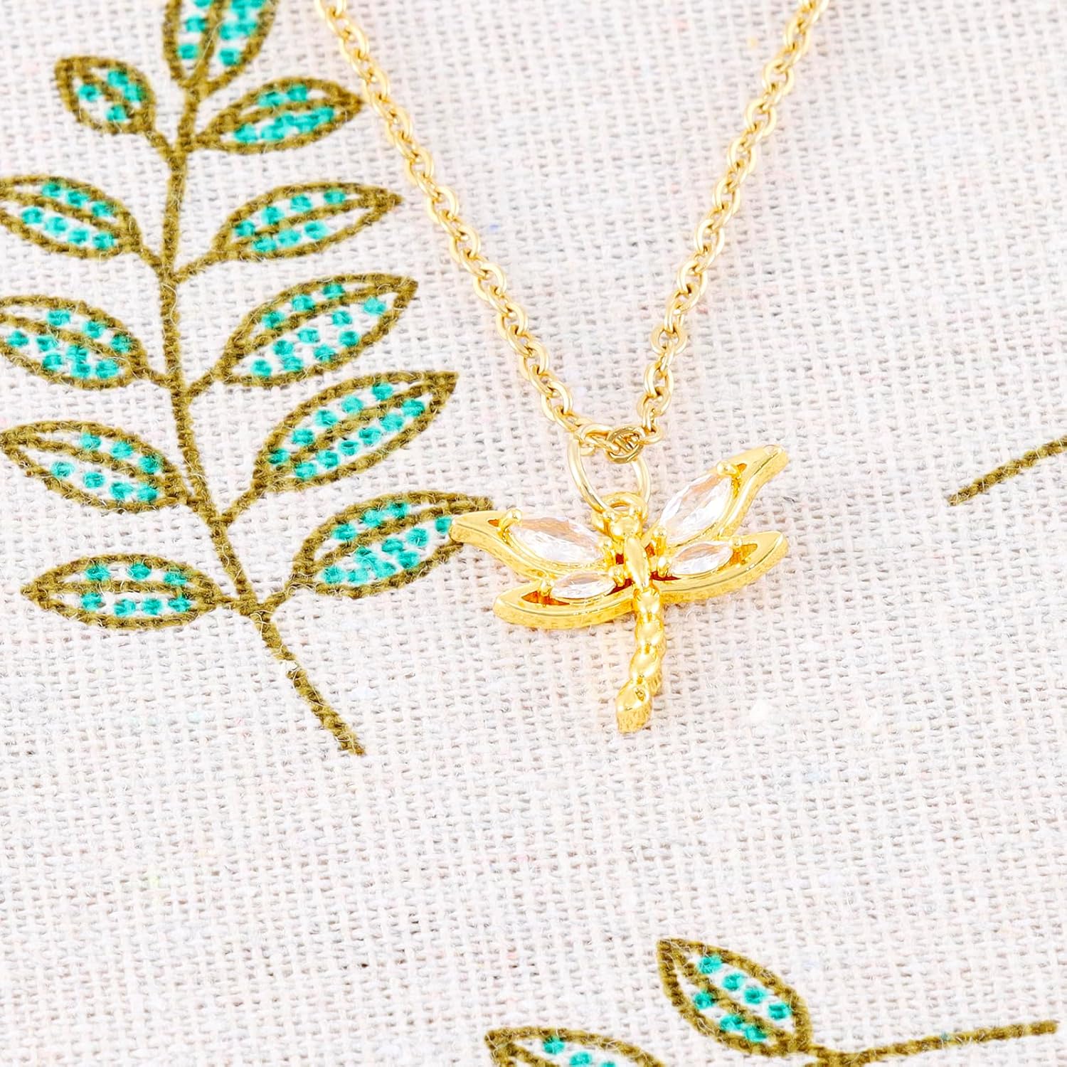 Dragonfly Birthday Gifts for Women Her Friend Dragonflies Themed Jewelry Gold Dragonfly Necklace - Image 3