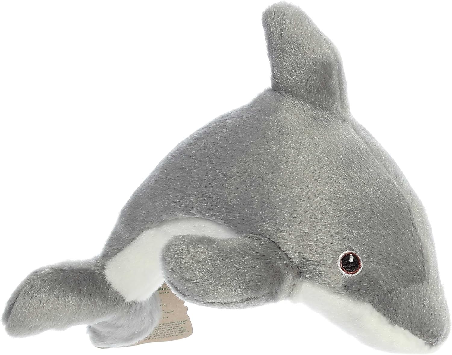 Aurora® Responsibly Made Eco Nation™ Eco Softies™ Dolphin Stuffed Animal - Ideal for Playtime Adventures - Perfect for Birthdays or Just Because - Grey 9 Inches