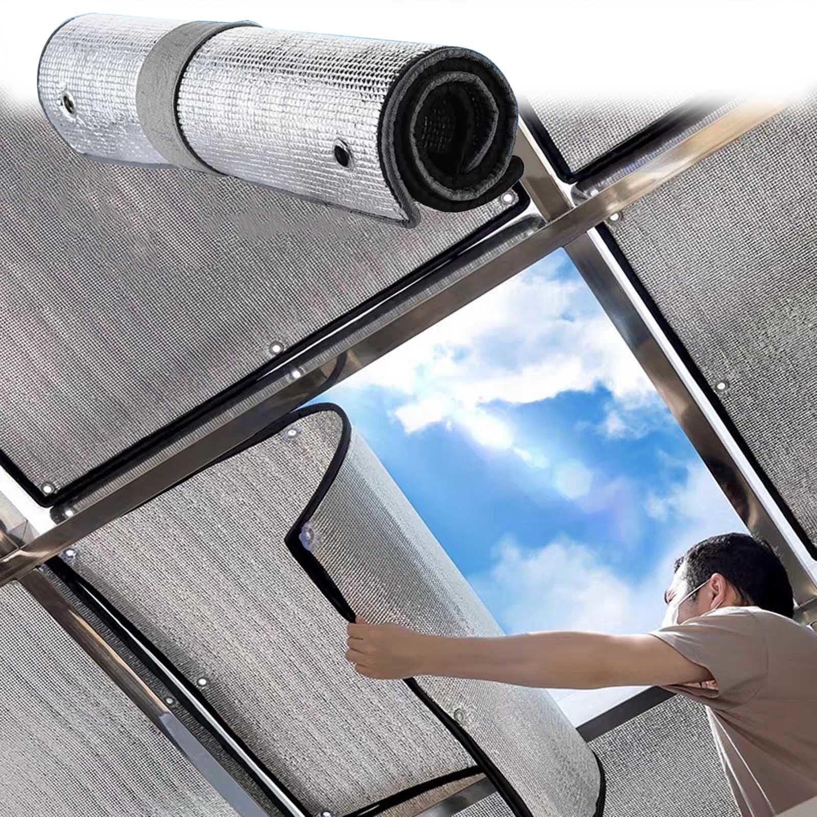 Kgudys Wxh Sun Room Reflective Window Film,8Mm Aluminum Foil Insulation Film,No Glue Sun Protection Film,Anti-Glare Uv Block Window Tint,Total Blackout Privacy Film For Glass Window,-50X80cm/20X31''