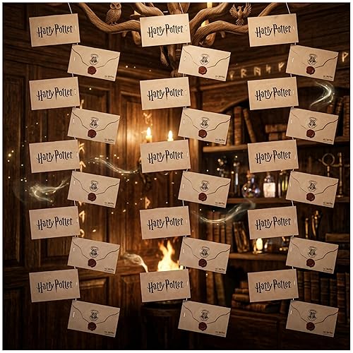 Floating Banner Set with 60 Letter Cards, 6 Strings, Hogwarts