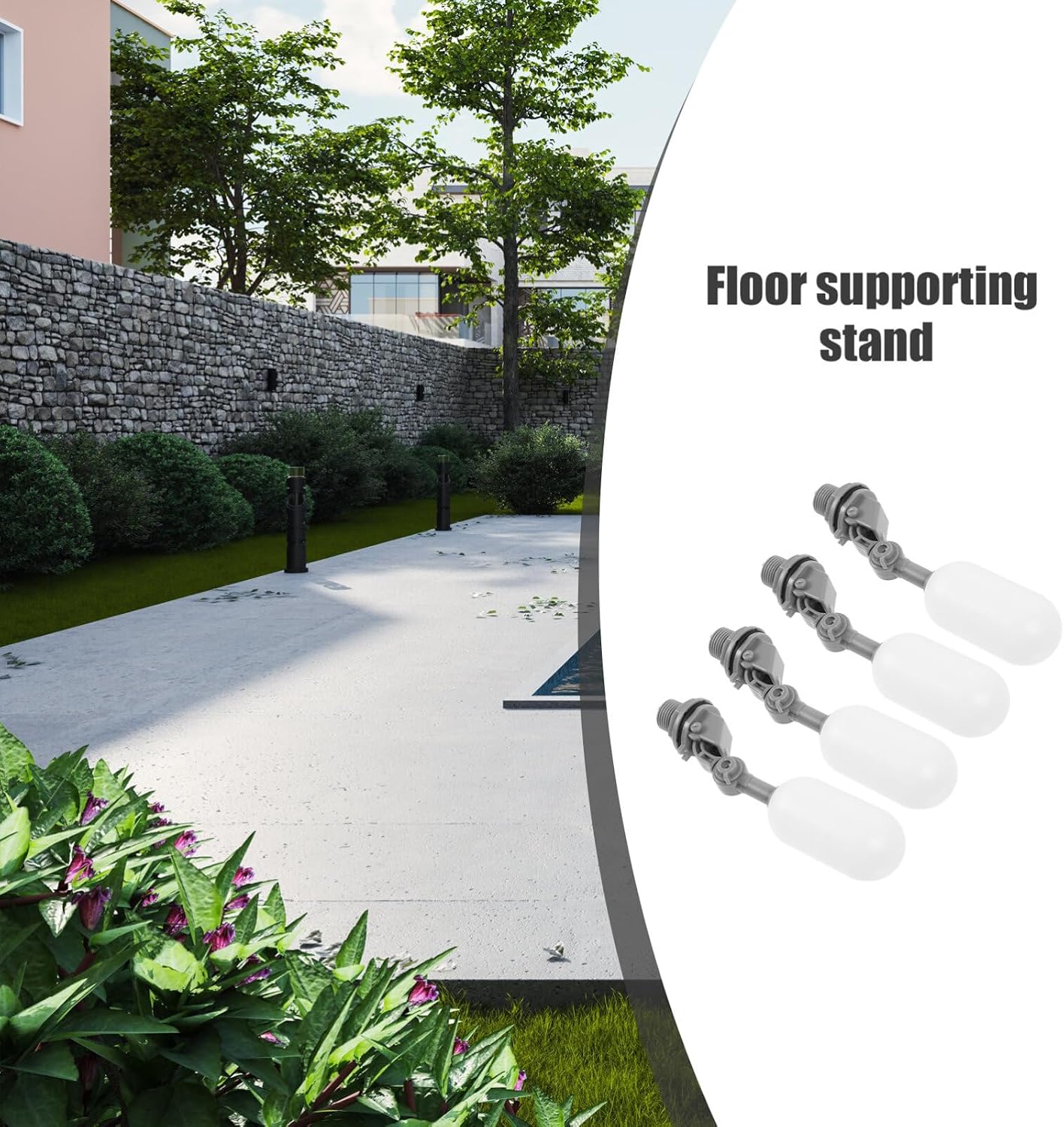 OSALADI Water Fountain Adjustable Support Stand Versatile Floor Holder for Decking and Water Features Height Adjustable Marble Tile Pedestal for Gardens and Backyards