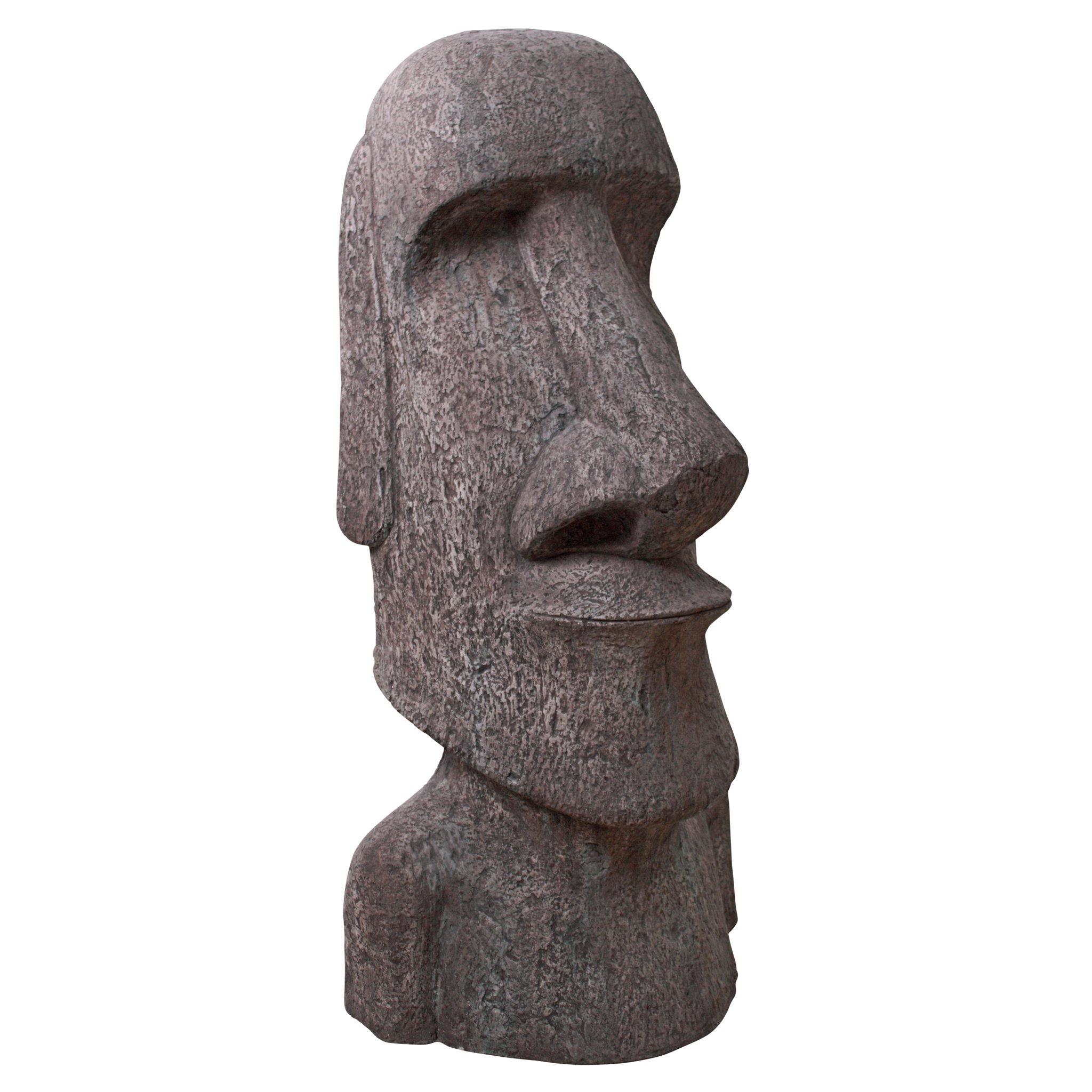 Design Toscano NE90076 Easter Island AHU Akivi Moai Monolith Garden Statue, Giant, Grey Stone Finish