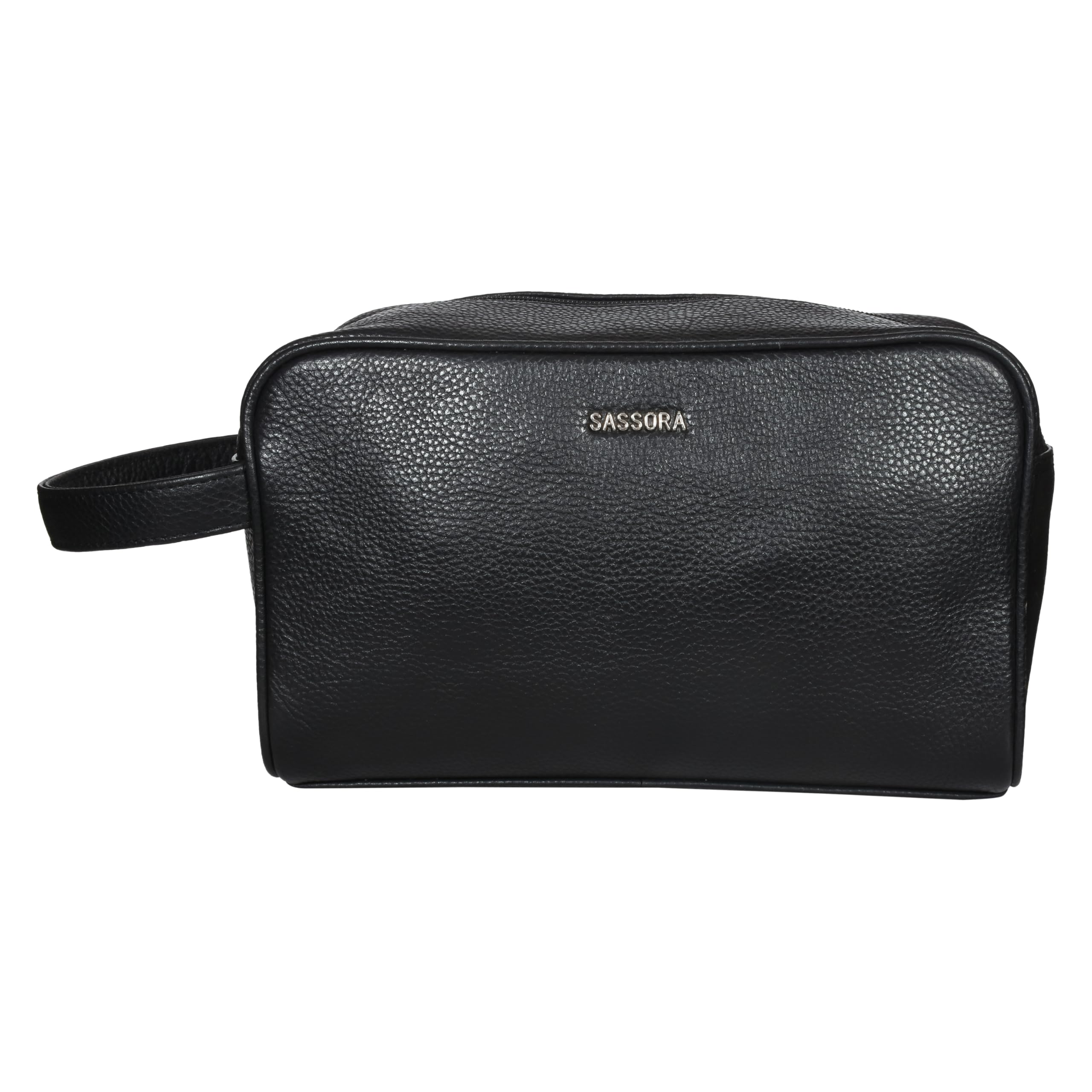 Sassora Premium Leather Unisex Toiletry Kit Pouch