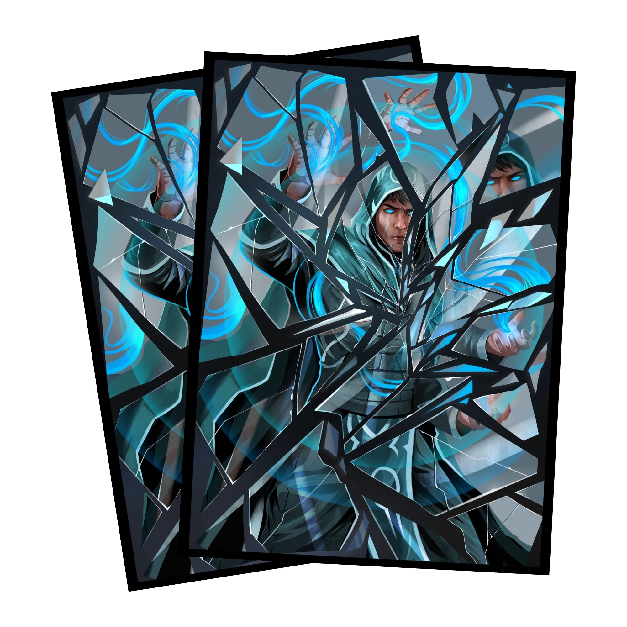(Fractured Mage) 100% Hand-Drawn 100ct Textured Matte TCG/MTG Card Art Sleeves by Realm Guard