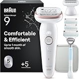 Braun Silk-épil 9 9-130 Epilator Kit with Swivel Head for Easy Hair Removal, Waterproof, Long Lasting Soft Skin, with Shaver Head for Women and Comb Clipper + Gillette Venus Razor - 1