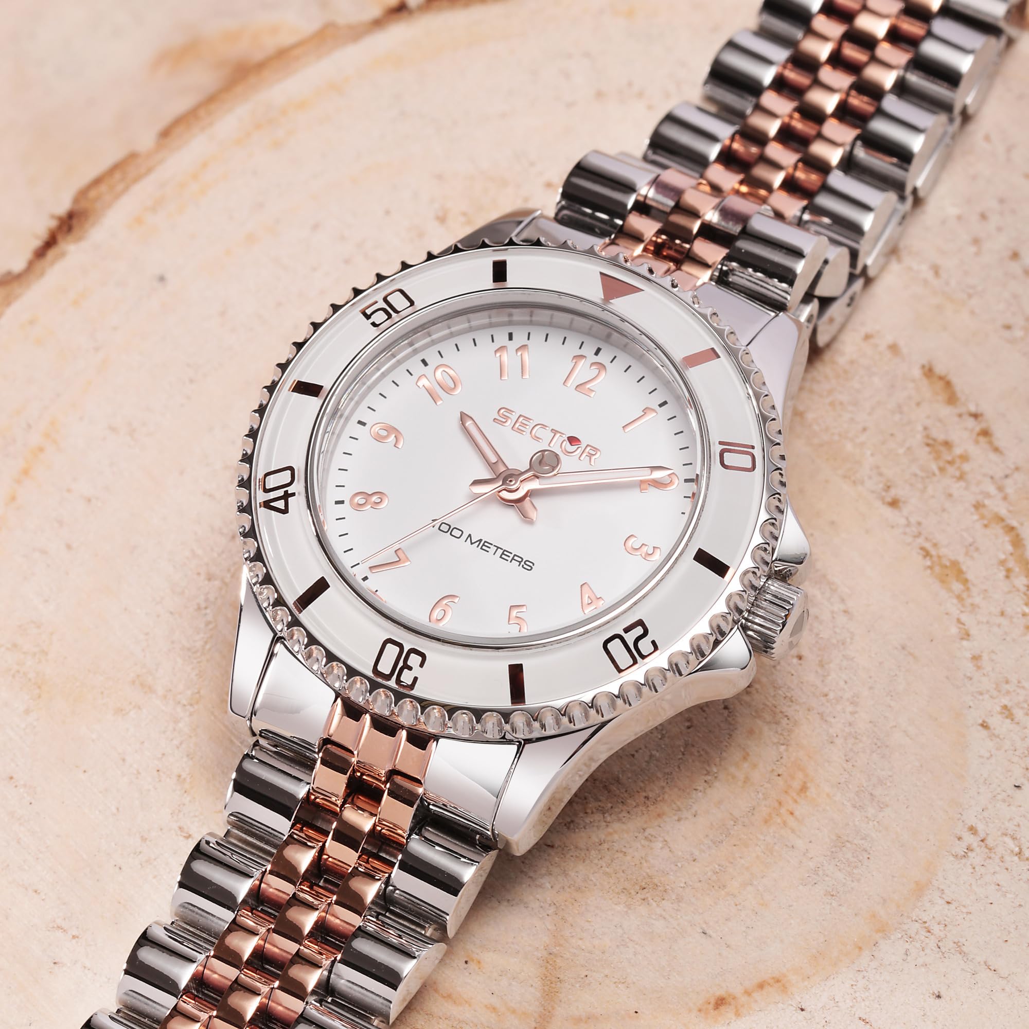 Sector No Limits Orologio Donna, Collezione 230, Solo tempo, 3H, in Acciaio, PVD Oro rosa - R3253161533