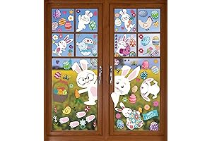 9 Sheets Easter Bunny Window Clings