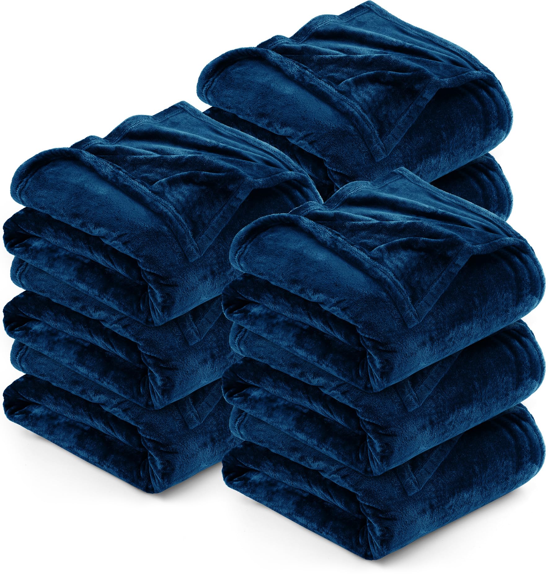 Utopia Bedding Navy Fleece Blanket [King - 259 x 228 cm] Soft Cosy fluffy 300 GSM Blankets for Bed, Sofa & Couches (Pack of 9) — image 1