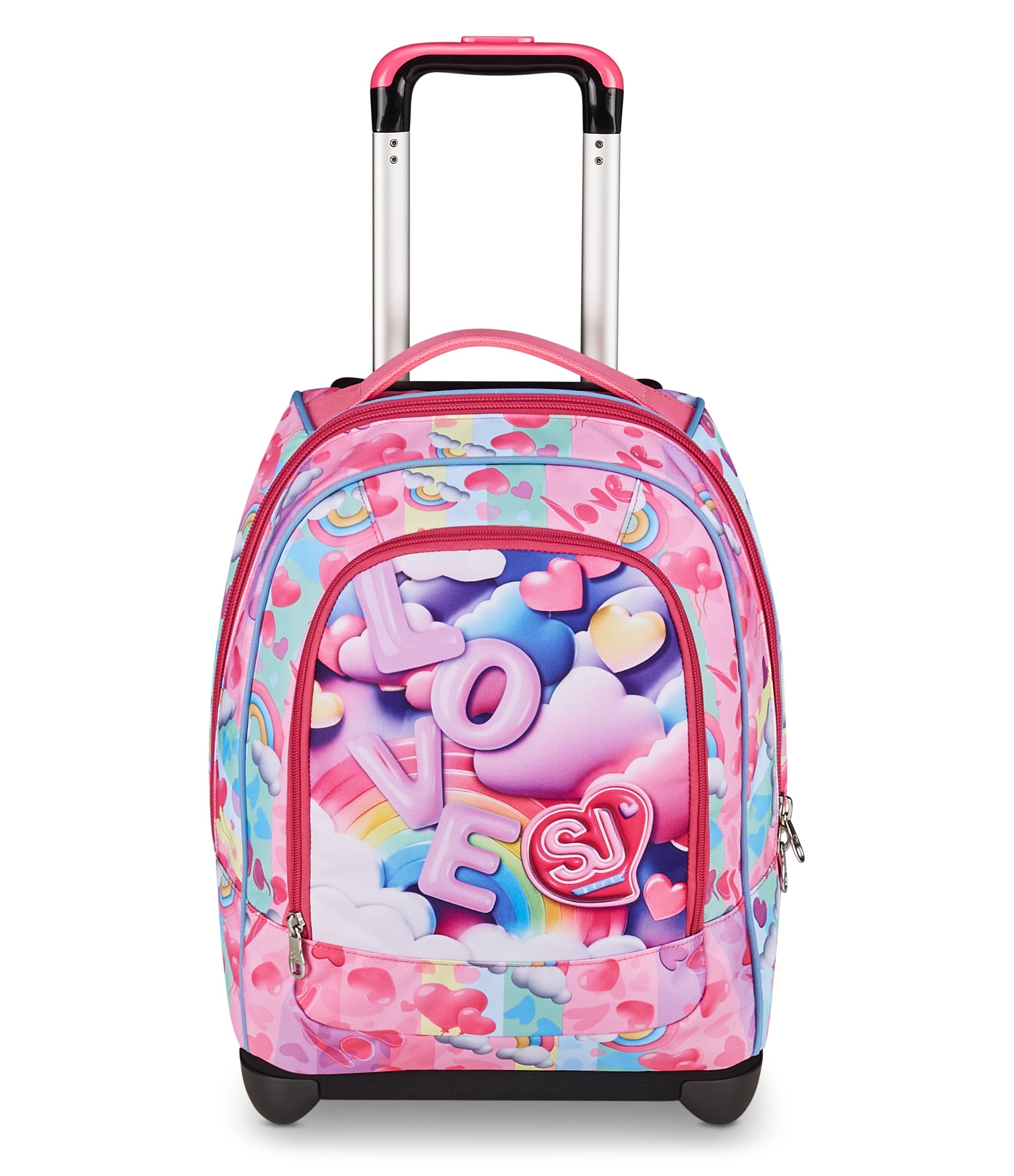 SJ GANG STYLE JAM GANG Big Trolley, 30 L, Doppio Scomparto, Spallacci a scomparsa, Doppio uso, Tasca frontale, Scuola elementare, Angel Blue, Bambine, rosa