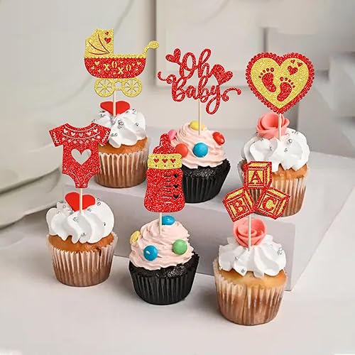 Miniatura 5 de 24 piezas de decoración para cupcakes con corazón de amor con purpurina para el día de San Valentín, decoración de cupcakes para el día de San