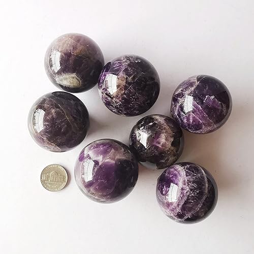 Vista 56 de Escultura de esfera de adivinación de cristal curativo de piedra lunar de 1.575 pulgadas, bola de piedras preciosas, Feng Shui Chakra Aura Piedra