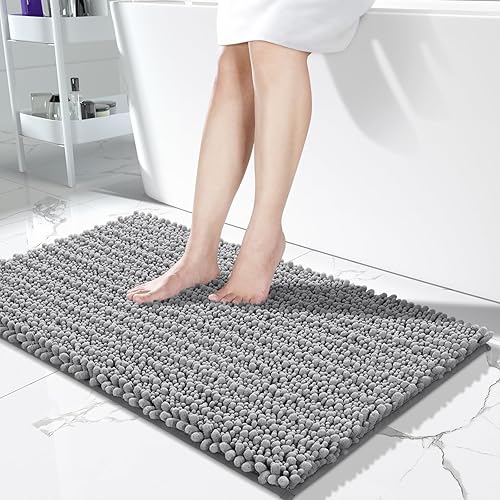 Miniatura 154 de Yimobra - Tapete de baño largo de felpilla, grande de 55.1 x 24 pulgadas, microfibra gruesa, absorbente, extrasuave, antideslizante, peludo, lavable