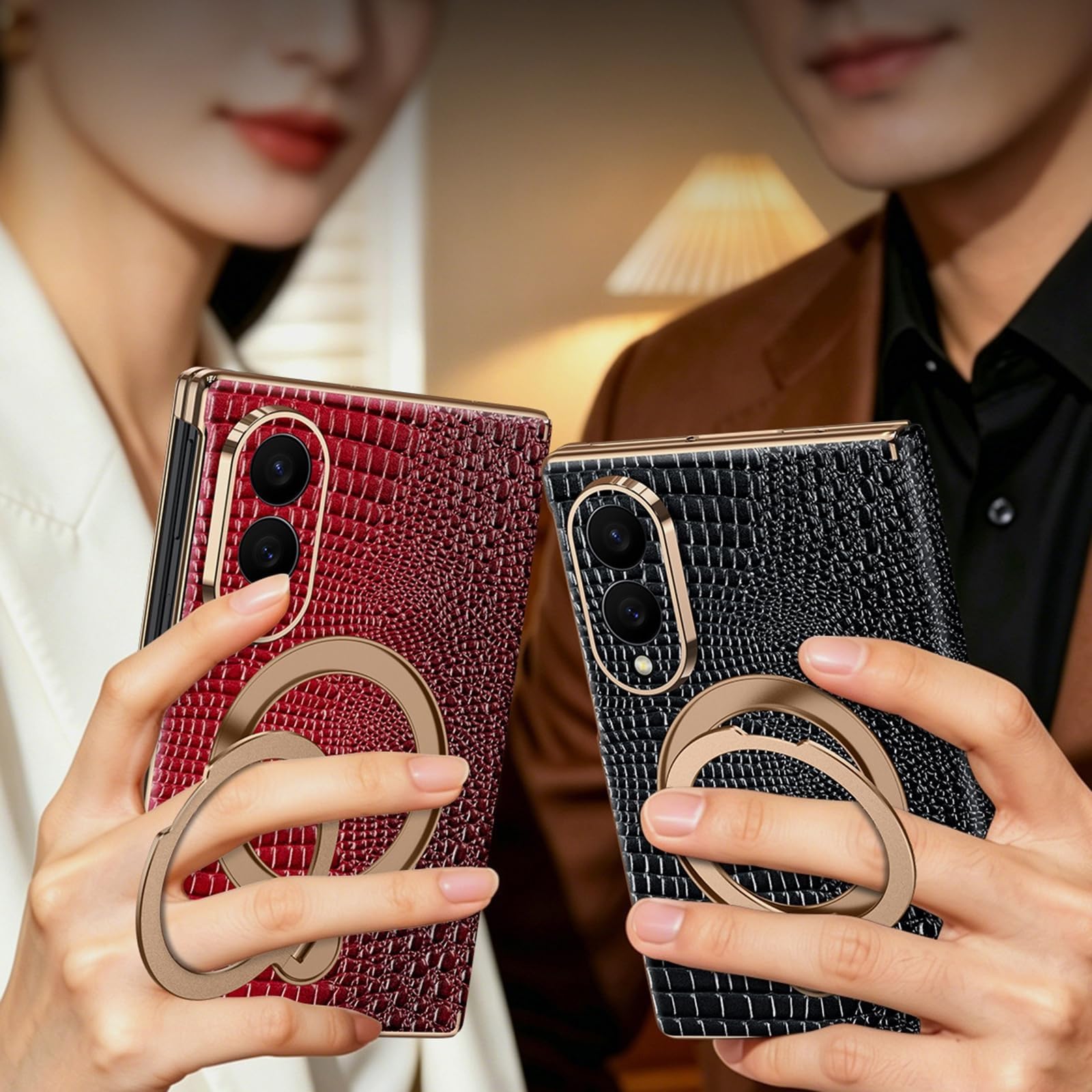 Custodia Per Samsung Galaxy Z Fold 8, Pelle Vera Case Resistente