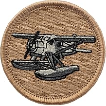 DHC-2 Beaver Seaplane Patrol Patch - 2" Diameter Round Embroidered Patch Hook-Fastener