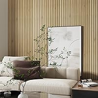Vista 2 de Livelynine Papel tapiz autoadhesivo de listones de madera, papel de pared autoadhesivo de 15.8 x 197 pulgadas, papel de contacto de madera