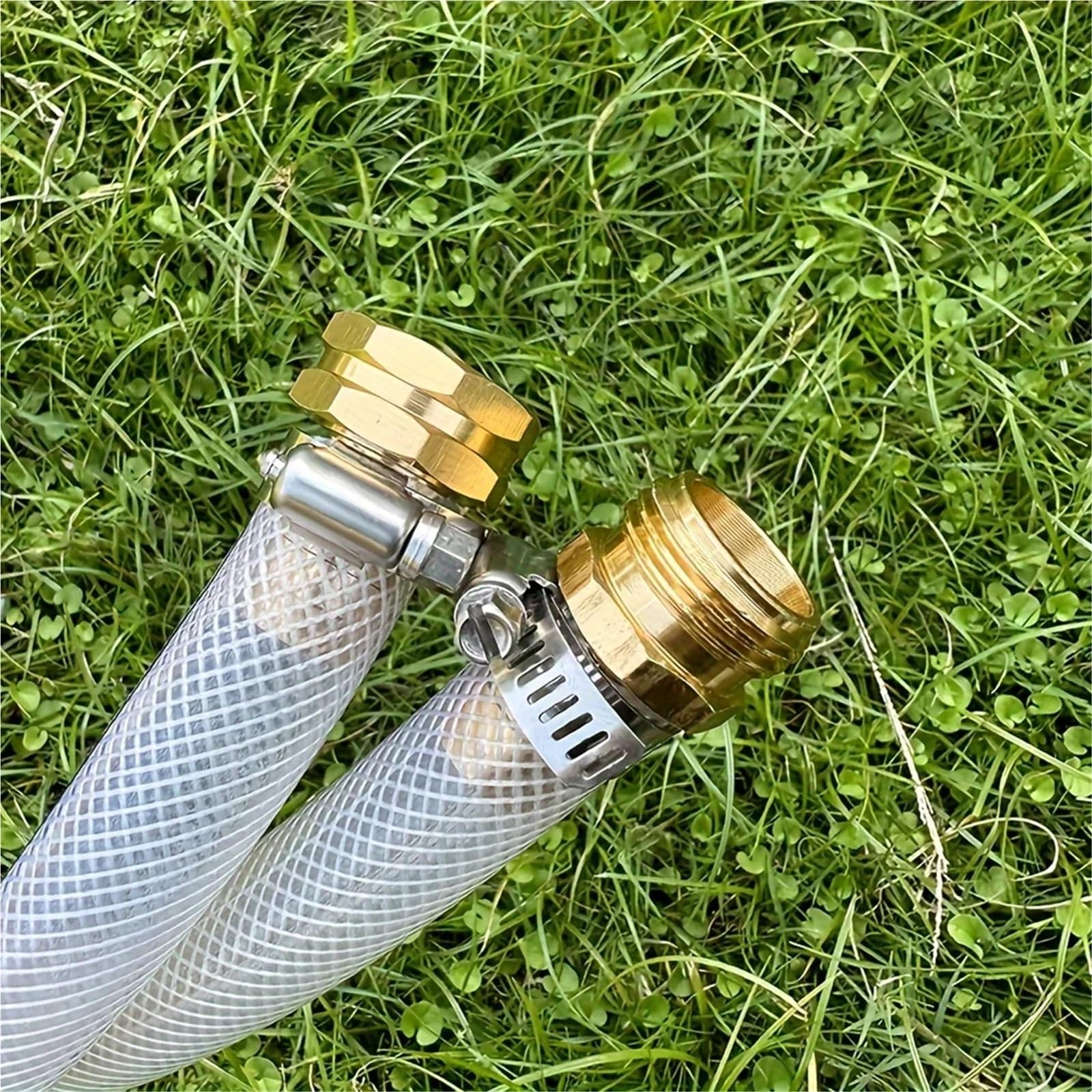 Connettori e raccordi per tubi da giardino, confezione da 4 pezzi, con morsetti per tubi da 1,9 cm e 1,6 cm, per rubinetto esterno