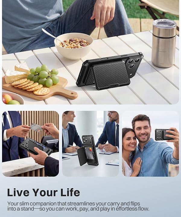 GolbinBox for iPhone 17 Pro Max Case with Card Slot & Safety Lock-Black by GolbinBox - Used condition - Image 5