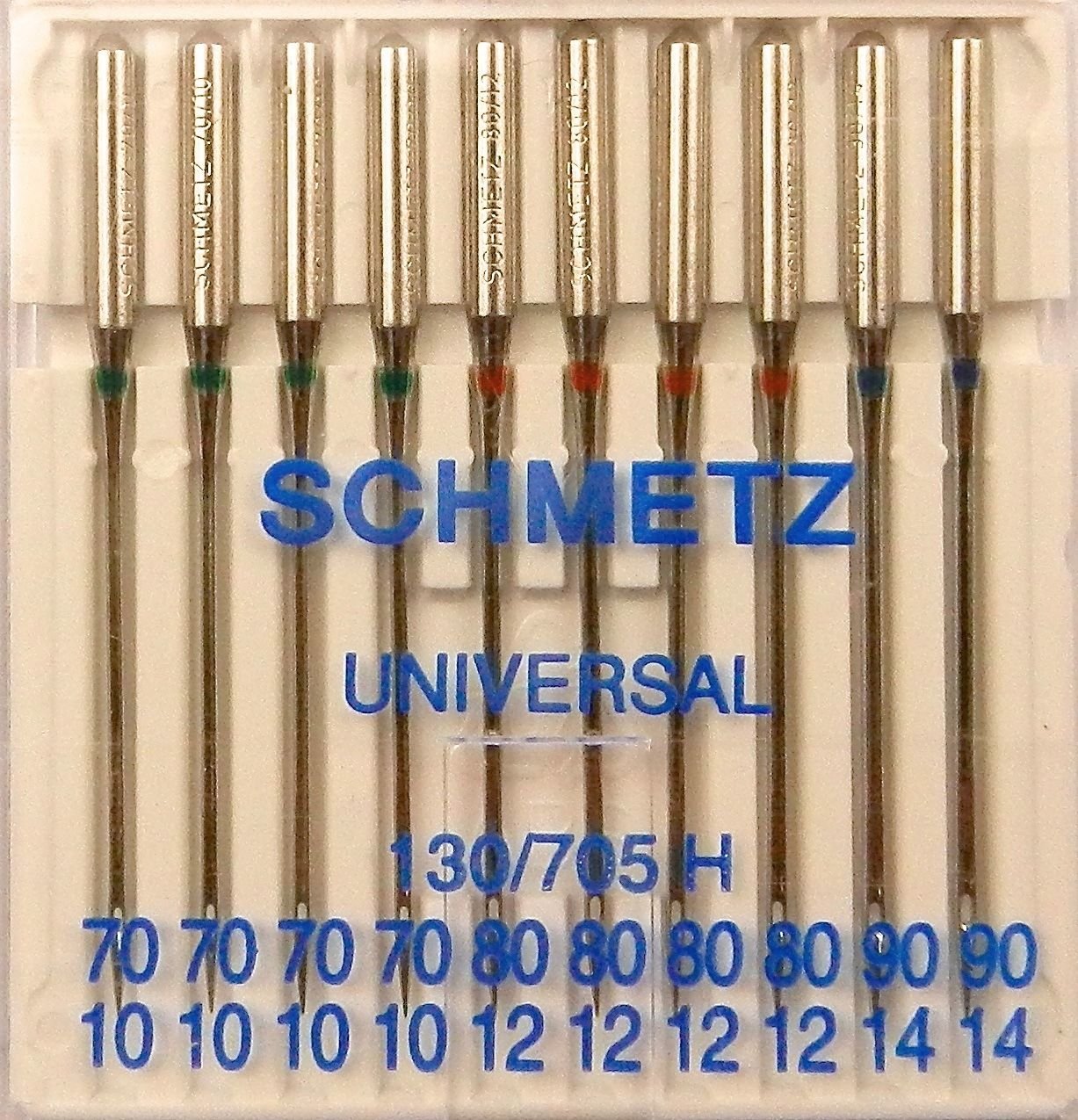 Lot De 10 Aiguilles Universelles Schmetz Pour Machine à Coudre - Tailles Assorties 70/10 à 100/16, Qualité Allemande