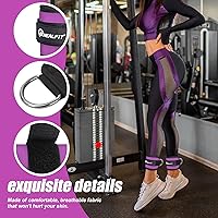 Vista 4 de Ankle Strap for Cable Machine, Gym Ankle Cuff for Kickbacks, Leg Extensions, Glute Workouts, Booty Hip Abductors Exercise for Women and Men