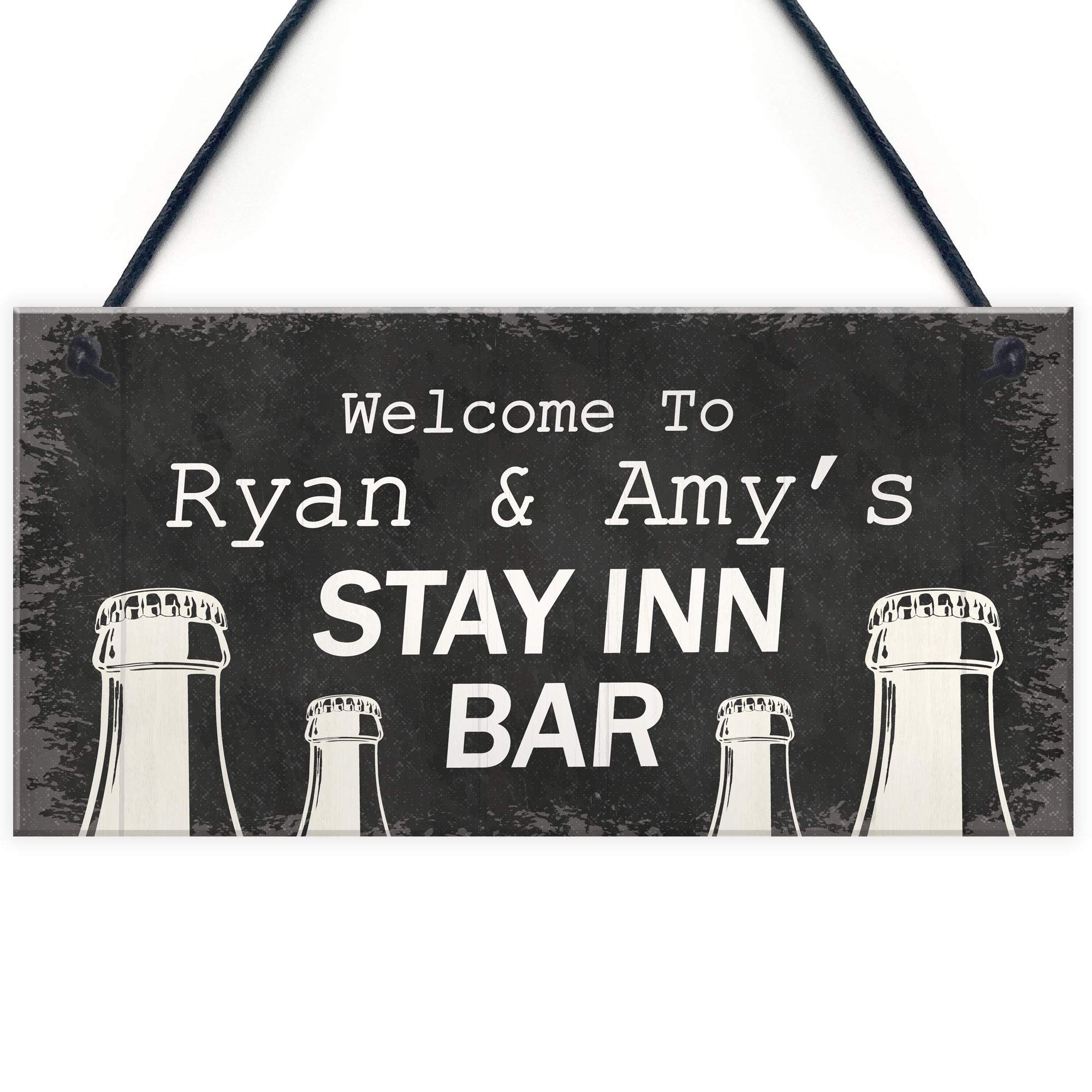 Red Ocean PERSONALISED Home Bar Gifts Novelty Quarantine Gifts Bar Plaques Man Cave Gifts For Him
