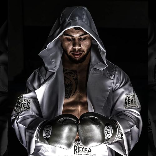 Miniatura 7 de Cleto Reyes Bata de boxeo de satén con capucha para hombres y mujeres, ropa de uniforme de competición unisex para adultos