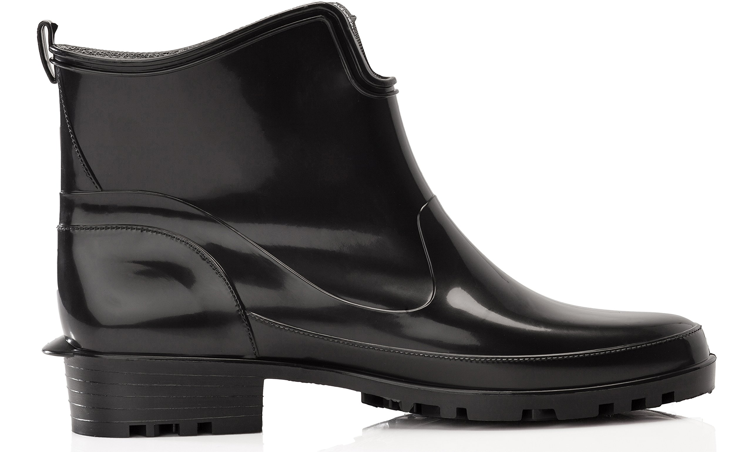 Ladeheid Bottes en Caoutchouc pour Femmes Courtes Bottines Imperméables Bottes de Pluie Élégantes et Confortables LA-930