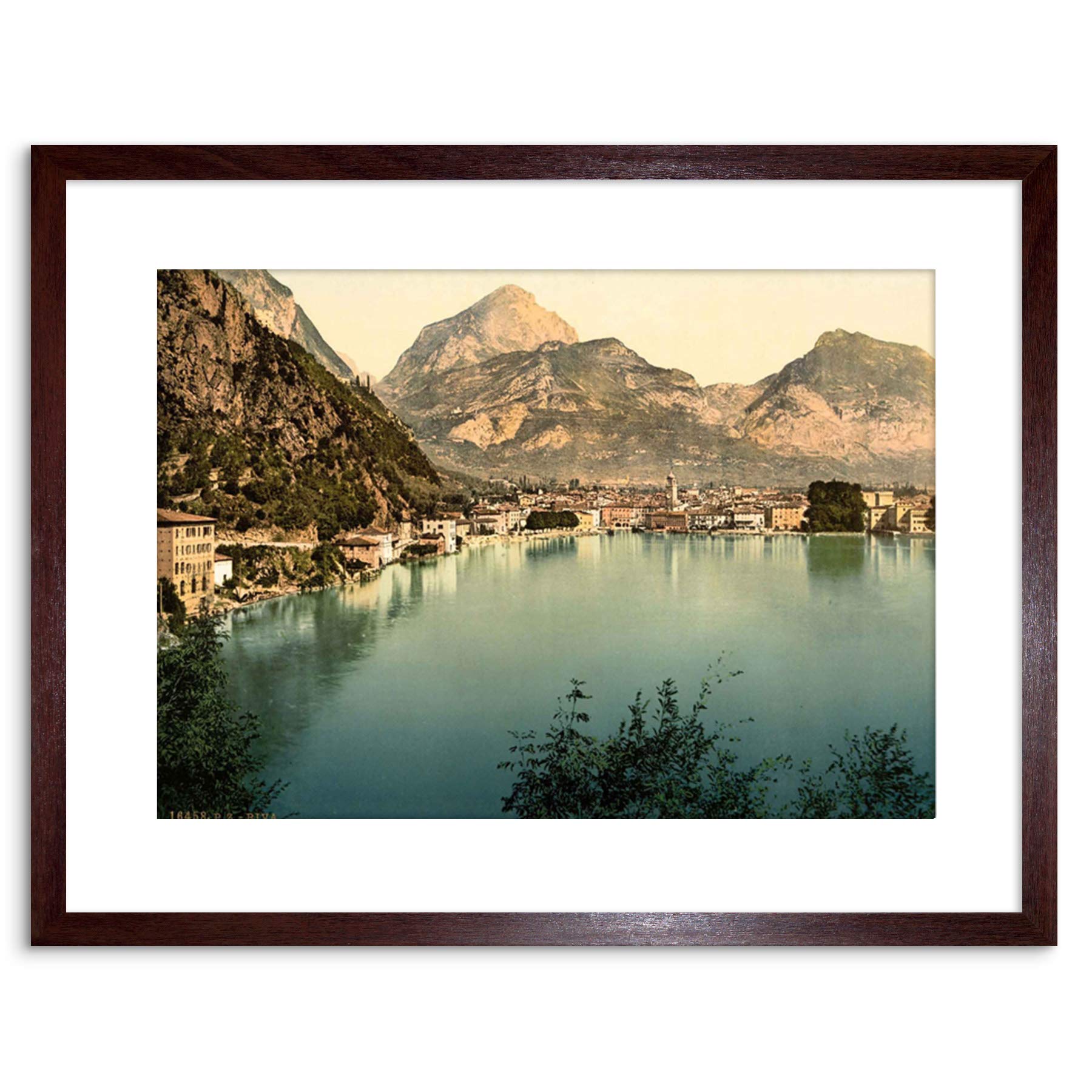 Wee Blue Coo 9x7 '' VINTAGE PHOTOGRAPHY RIVA LAKE GARDA ITALY NEW FRAMED ART PRINT F97X1786
