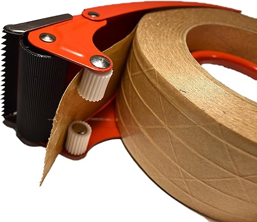 Miniatura 5 de Cinta de embalaje con dispensador manual, dispensador de cinta de embalaje de metal de calidad profesional de mano con cinta reforzada de papel