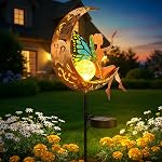ZKLiLi Solar Hummingbird Watering Can Cadeaux avec lumières,Fée de jardin extérieur Signe de bienvenue Décor Imperméable 8 Modes d'éclairage pour Patio Yard Porch Pathway Walkway Statues Outdoor Garden Gifts