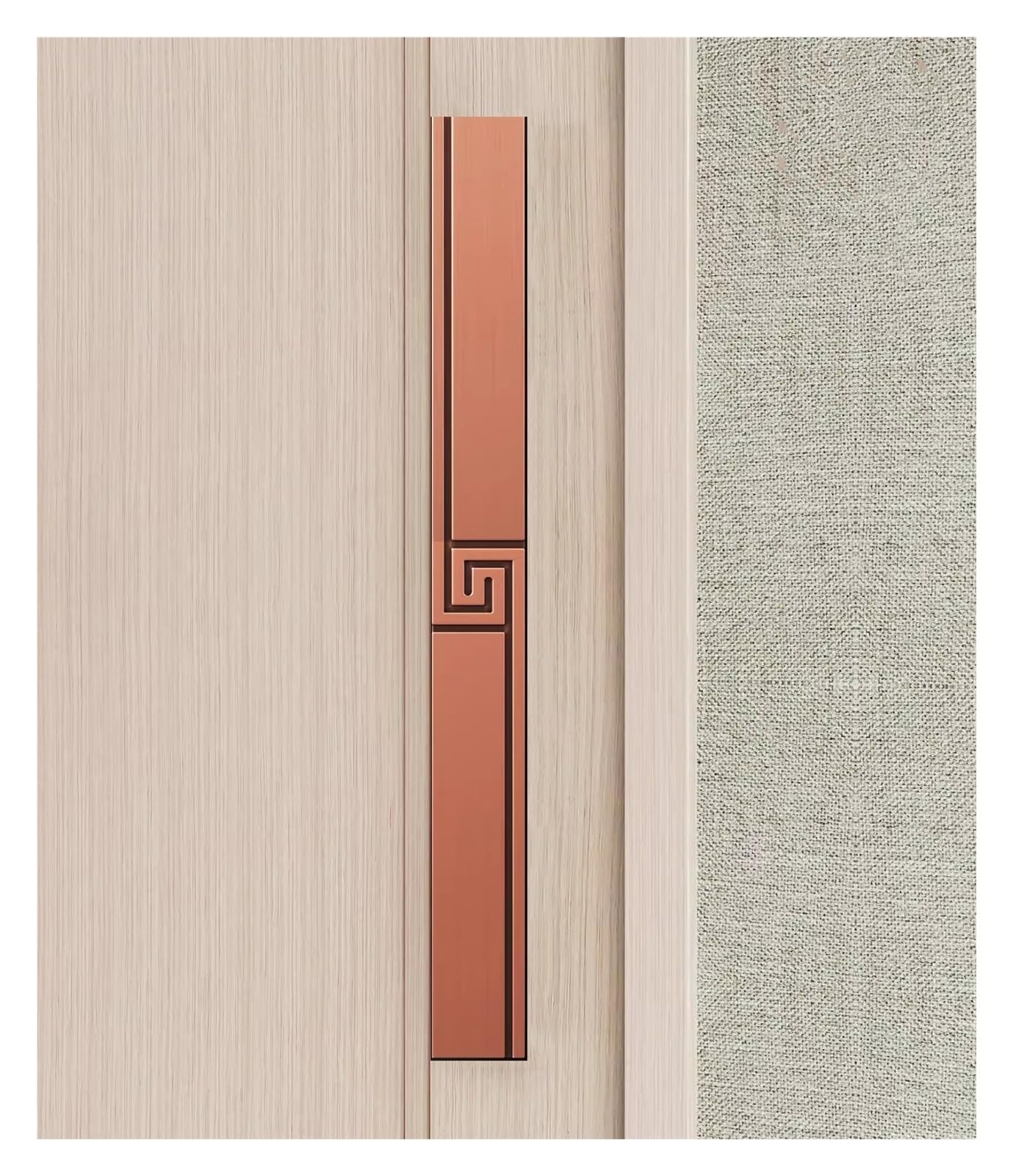 MXXQRHF Modern Double-Sided Aluminum Door Handles for Barn & Sliding Glass Doors - 31.5in Red Bronze Push Pull Hardware, Ideal for Exterior & Interior Use