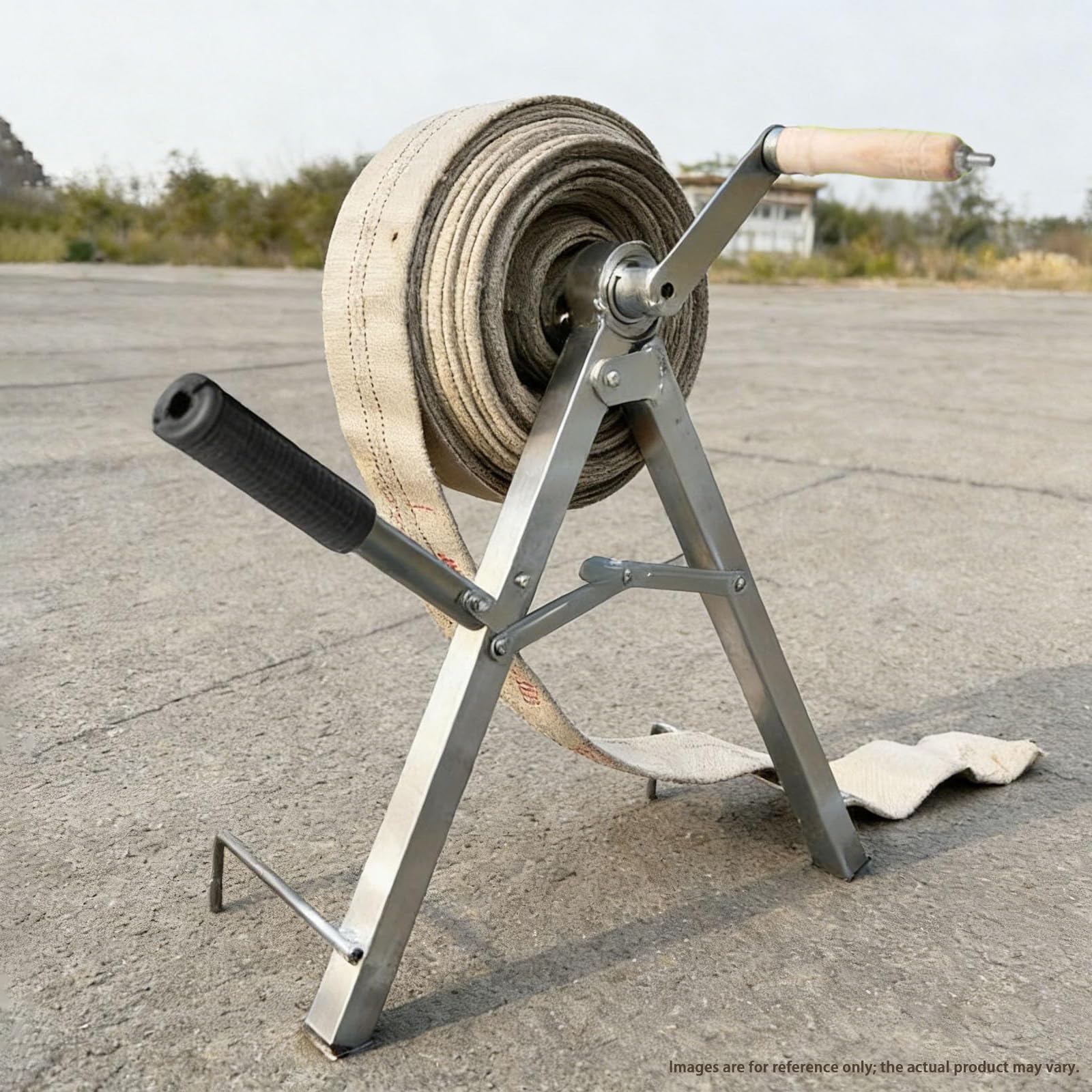 Dispositivo di Stoccaggio Portatile for Avvolgimento di Tubi Dell'acqua Antincendio, Irrigazione Portatile for Terreni Agricoli, Strumento Avvolgitubo, Tubo Interamente In Metallo