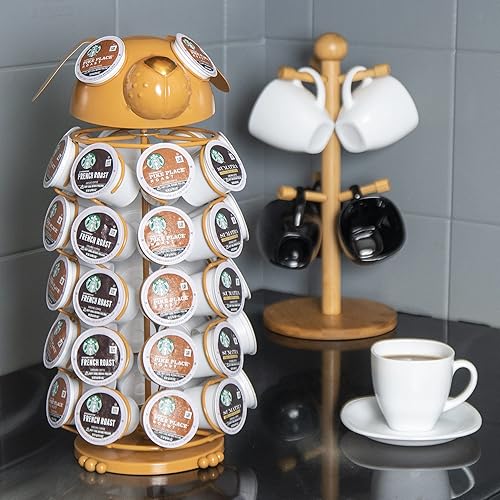 Miniatura 3 de Made Easy Kit Soporte para cápsulas de café con carrusel, compatible con K-Pods K-Cups Keurig, organizador de almacenamiento de encimera, decoración