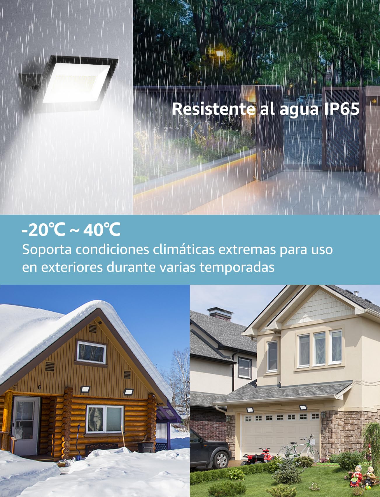 Aigostar Foco LED Exterior 70w 6300LM, Impermeable IP65,6500K, 10pcs | Foco Proyectore LED Exterior Impermeable IP65 Focos LED Exterior 6500K Blanco Frío para Garaje,Jardín,Patio,Parque