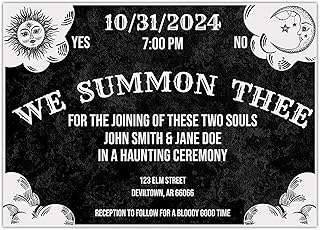 AlexandHer Design Gothic Spirit Board Invitations, 5x7 inches, for Weddi...