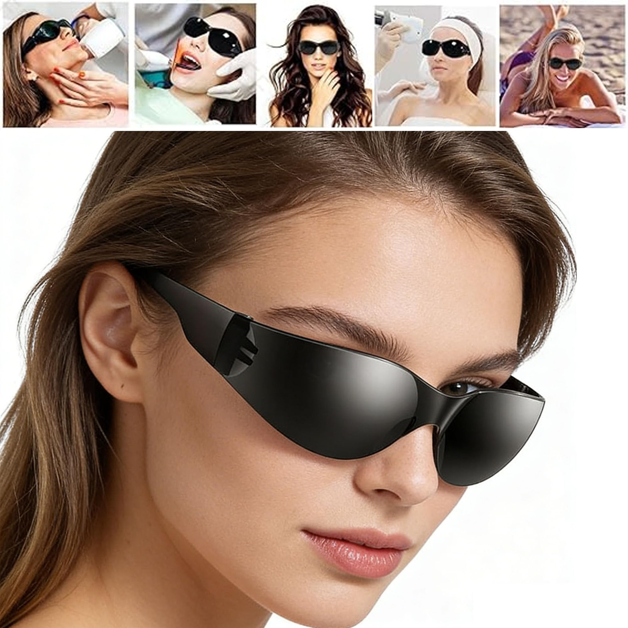 Okulary ochronne IPL 200NM-2000NM Laser do usuwania włosów HPL/IPL, okulary ochronne UV IPL, dla pracowników kosmetologii, terapia światłem czerwonym IPL