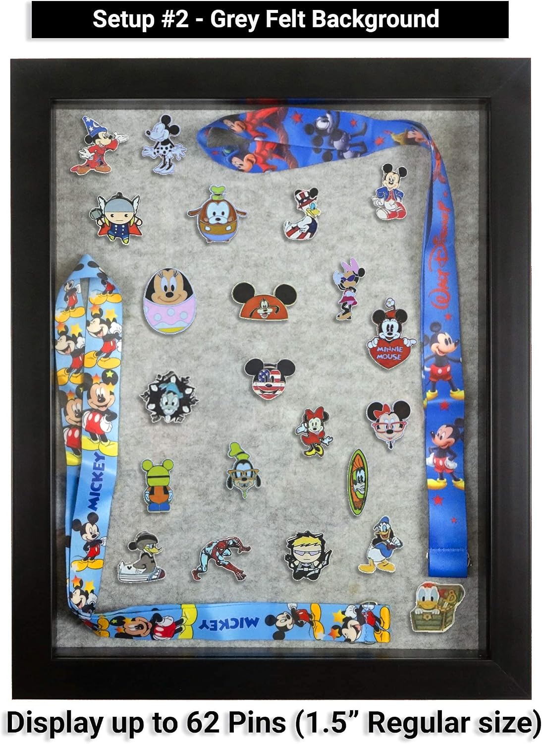Large Shadow Box, Thick Black Frame with Linen Background | 13x16 ext. Size, fit Photos up to 11x14, 1.1" net Recess | UV Protection | Easy to Display pins, Keepsakes, Medals and Magazines