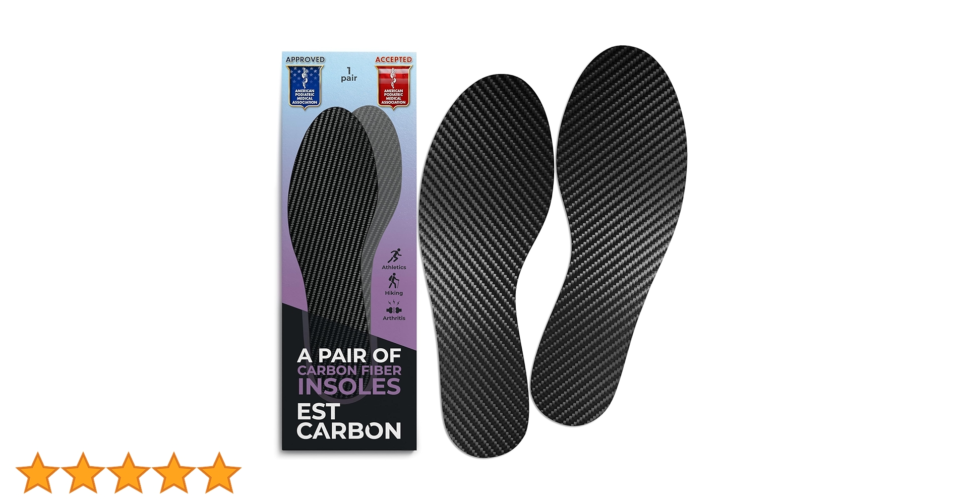Amazon.co.jp: 2ピース カーボンファイバーインソール 男女兼用