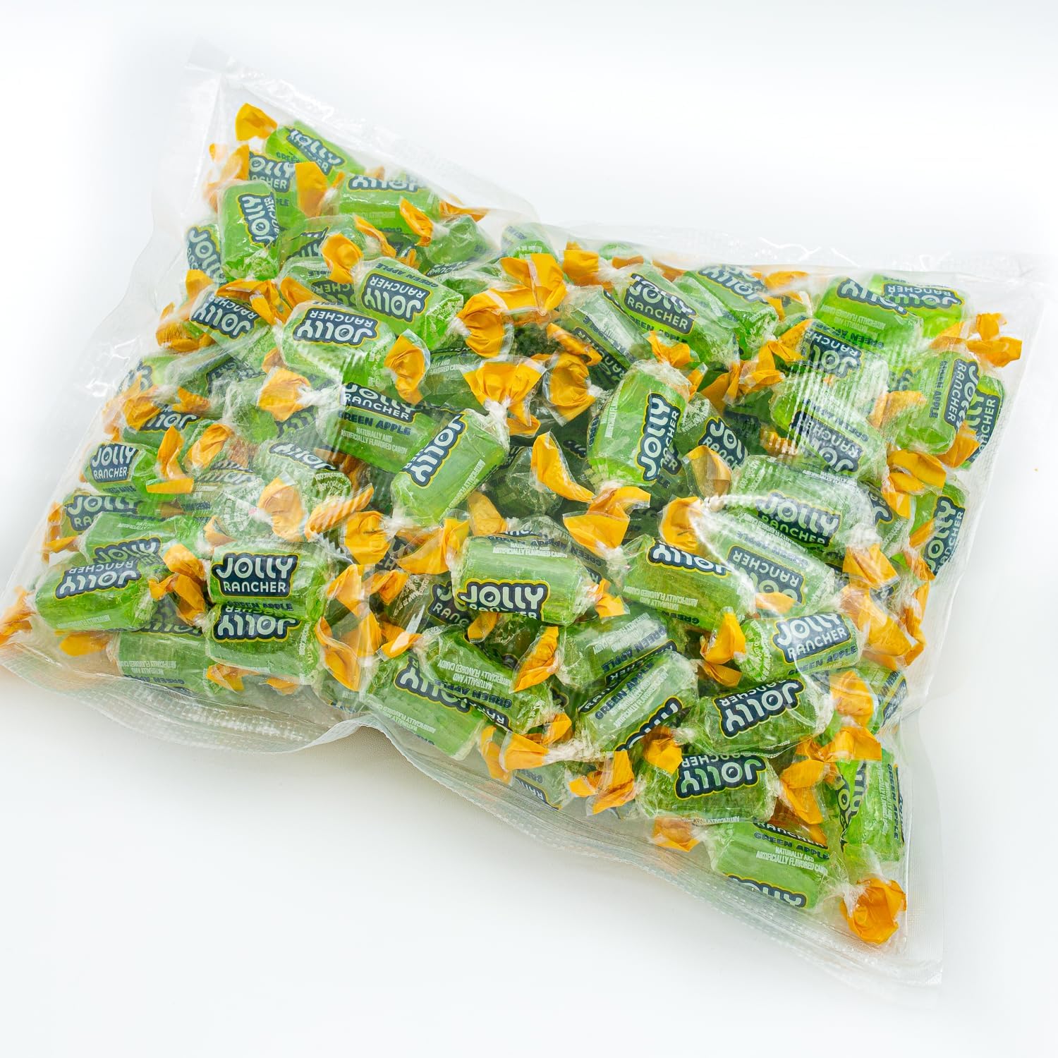 JOLLY RANCHER Hard Candy GREEN APPLE Original Flavor 1 lb - Bulk Bag, Individually Wrapped (74 Pieces)