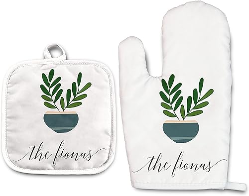 Miniatura 10 de Lemon - Juego de manoplas de horno personalizadas y soporte para ollas Mitón de horno Soporte para ollas Regalos de cocina Inauguración