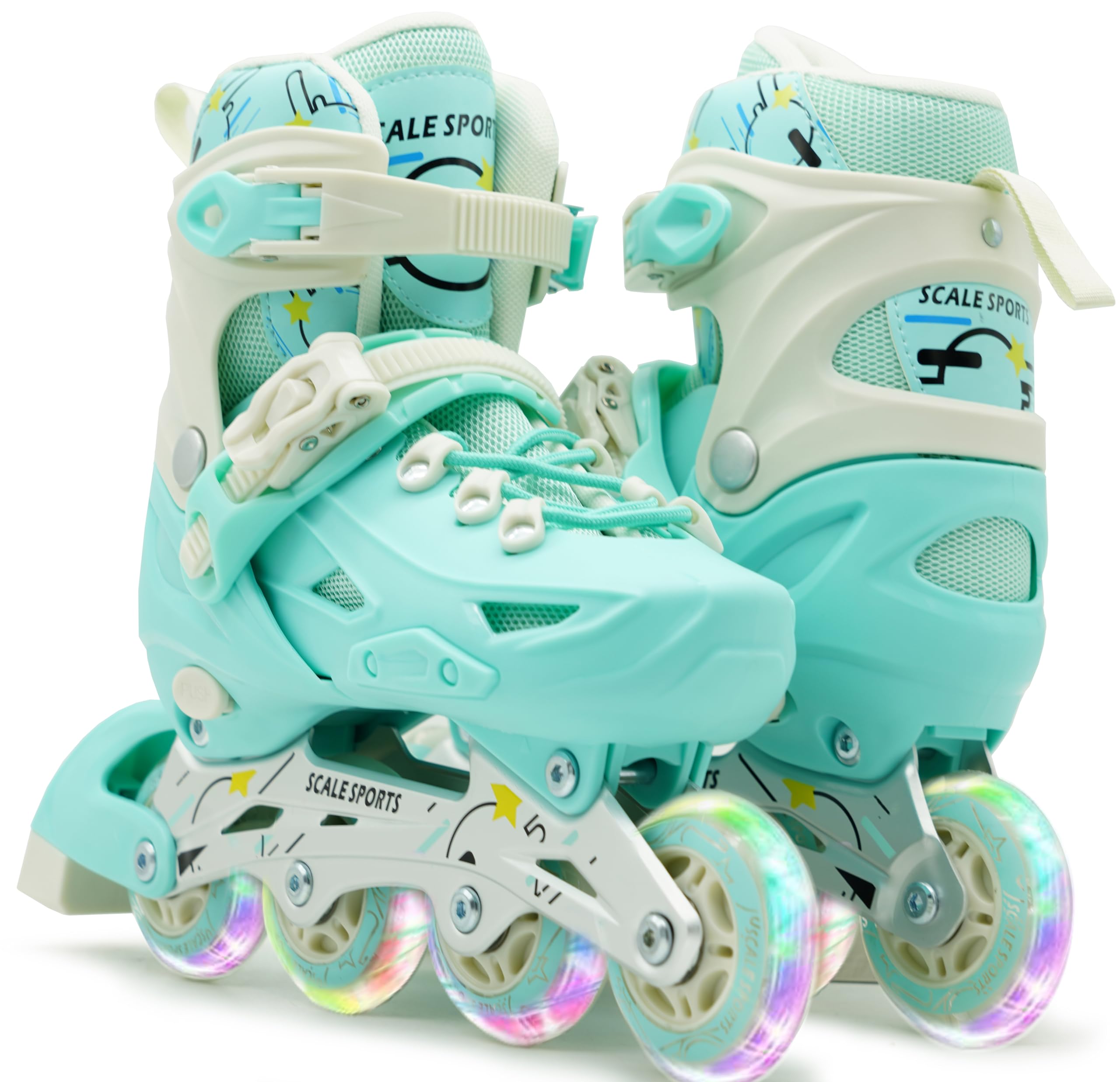 Adjustable Roller Skates with Light-Up Wheels – Kids Inline Roller Skates for Children and Adults | ABEC-7 Bearings, Breathable Boot, Triple Protection | Perfect for Beginners, Boys & Girls