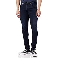 Calvin Klein Uomo Jeans Skinny Cotone Elasticizzato, Blu (Denim Dark)