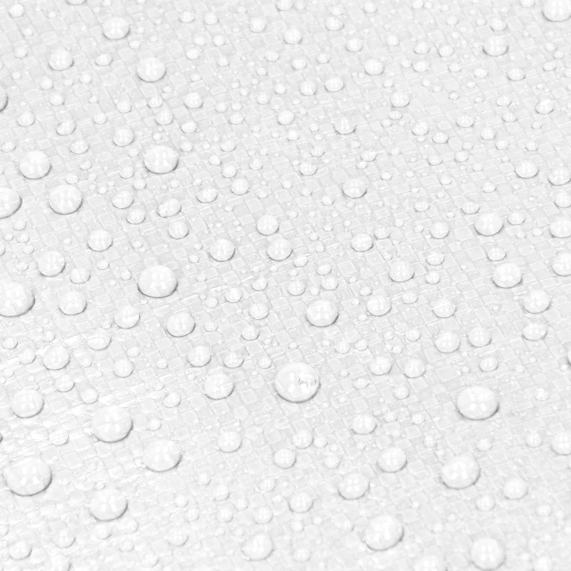 ECD Germany Telone Tessuto Polietilene con Occhielli 4x6m 24m² 260g/m² Bianco Resistente alla Muffa Impermeabile Antistrappo Rinforzato Protettivo Copertura per Mobili da Giardino Piscina Autoveicoli