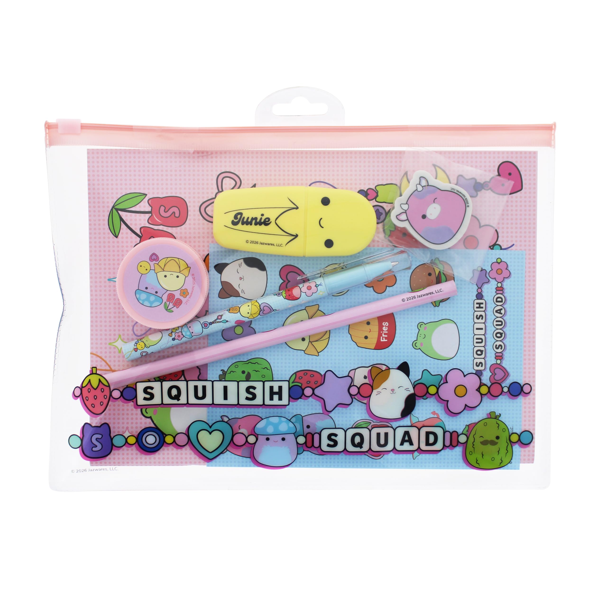 Blueprint Collections Squishmallows Super Stationery Set | Cute Kids School Supplies & Kawaii Writing Set | Official Squishmallows Gift for Girls & Boys