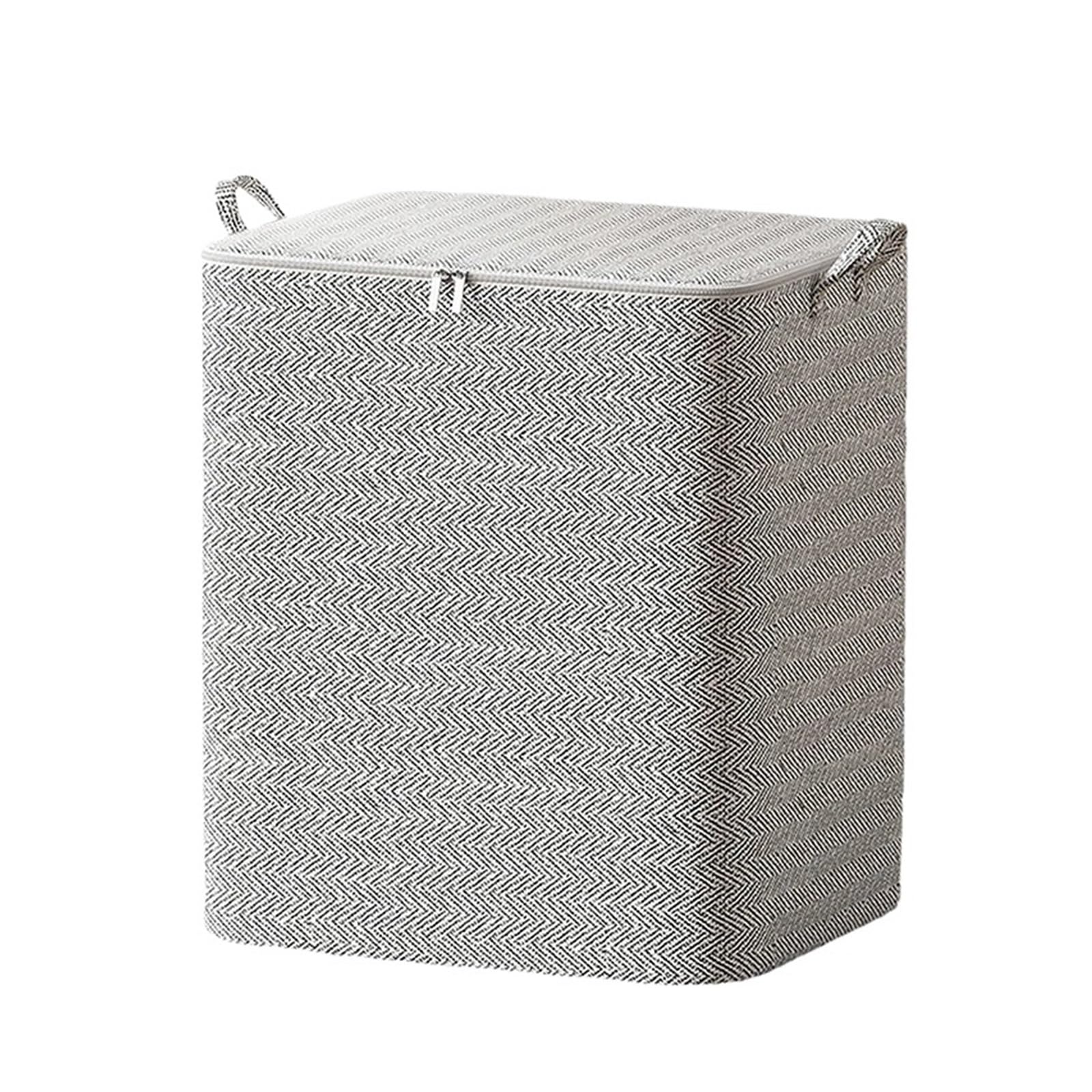 RRYPBOVG Foldable Blanket Storage Bags Fabric Storage Boxes Folding Storage Boxes Cloth Storage Bags Storage Bags For Clothes(L)