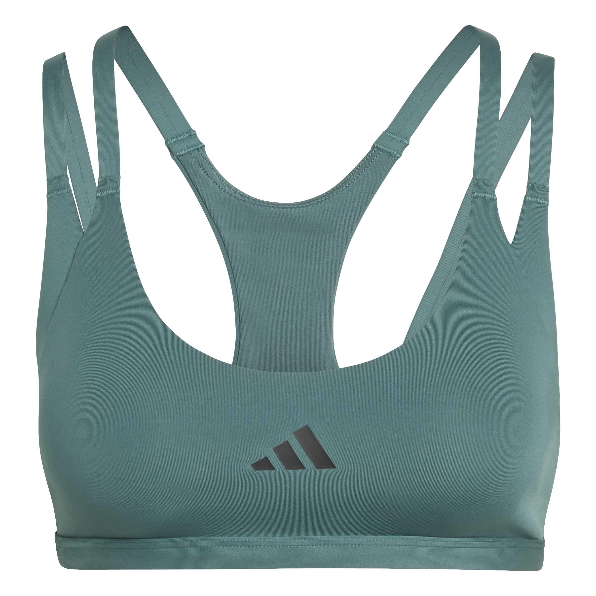 adidas Women's Optime Workout Strappy Light Support Bra, preloved Teal, S