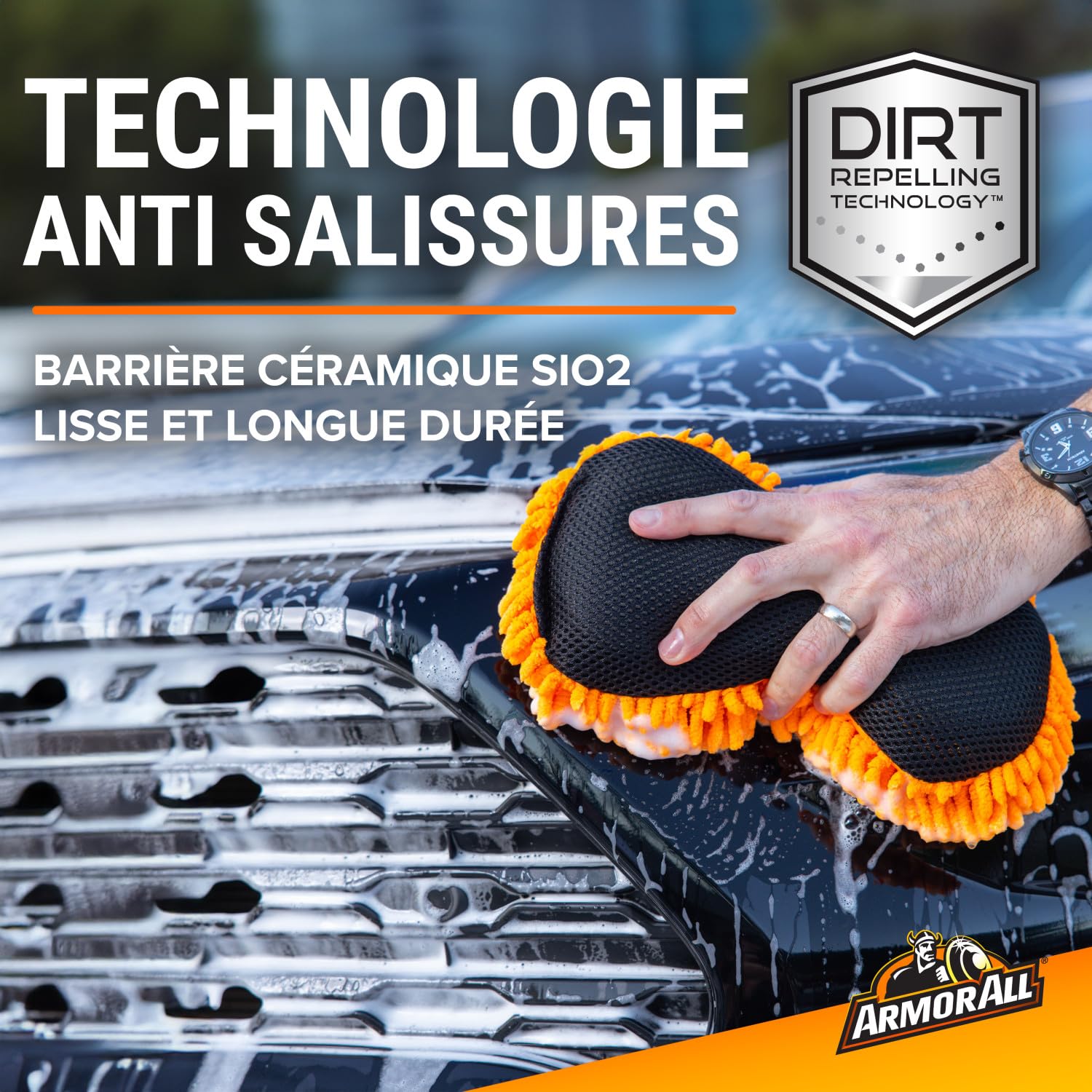 Armor All - Armor All Ultra Plus Shampoing pour Voiture - avec Revêtement Céramique 1 L, Lavage et Polissage de Voiture, Technologie Anti-Perlage et Anti-Saleté pour Éviter les Taches