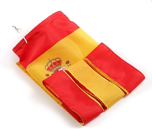 Miniatura 6 de Paquete de 2 calcetines de viento con bandera española de España para patio y jardín, para colgar en el porche delantero, impermeables, adecuados