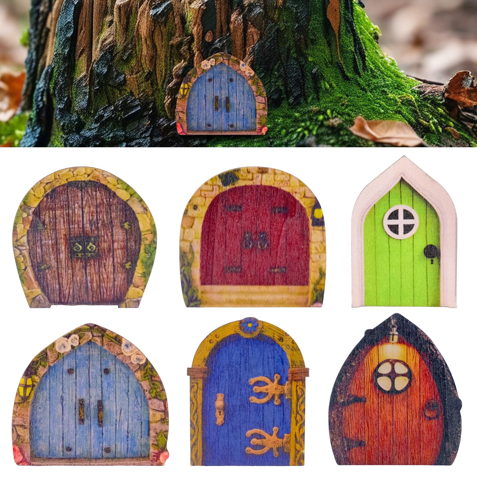 Kit De Porte De Fée En Bois MDF Porte De Lutin De Noël Porte De Fée Miniature Vierge Plat FK Fille Elfe - France